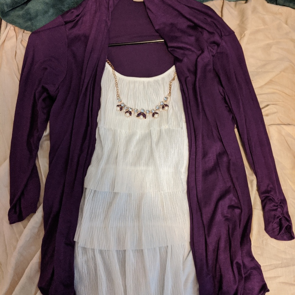 NWOT Mock Layer Cardigan/Tank Top - XS/S